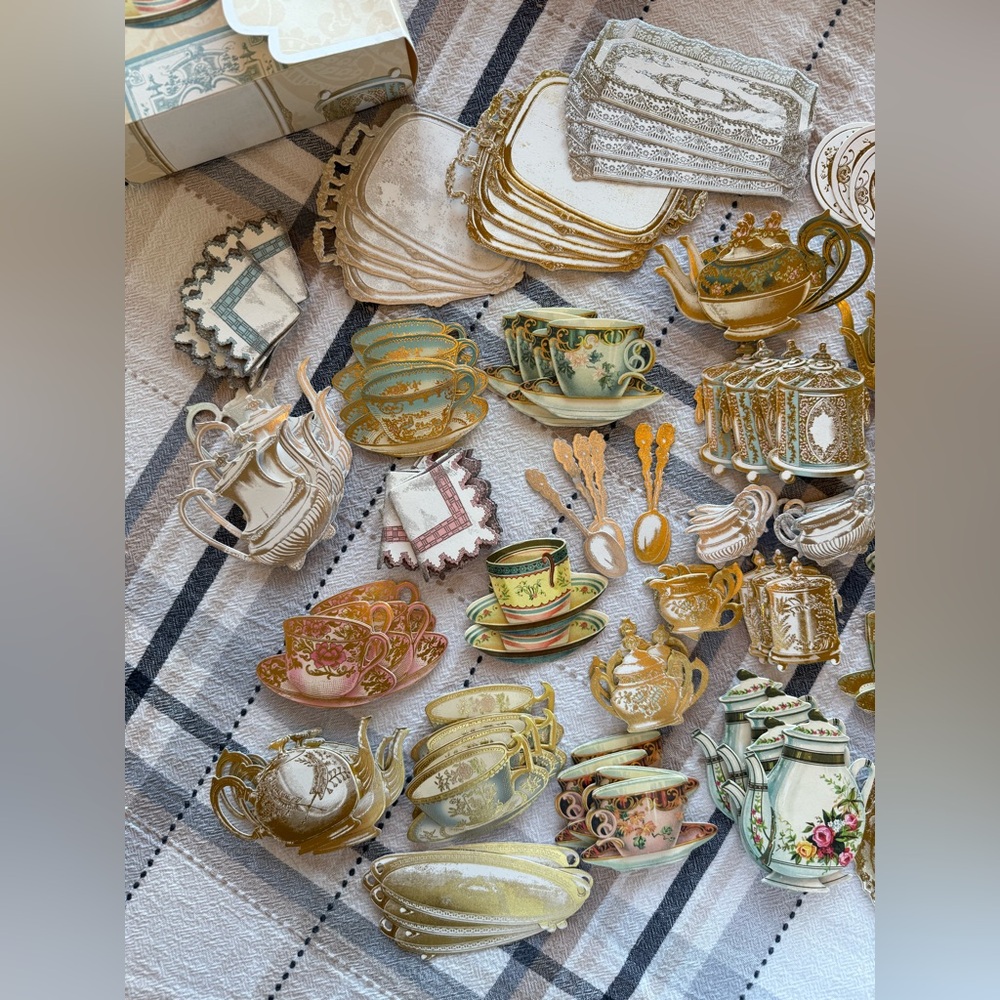 Anna Griffin Favorite Tea Embellishments Quality Die Cuts For Crafts Incomplete - Picture 5 of 6